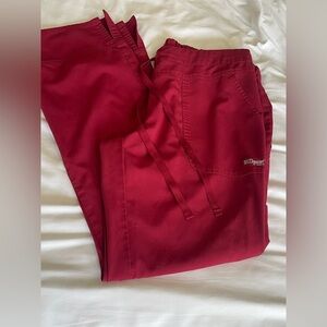 Grey's Anatomy Cargo Pants in Rich Red